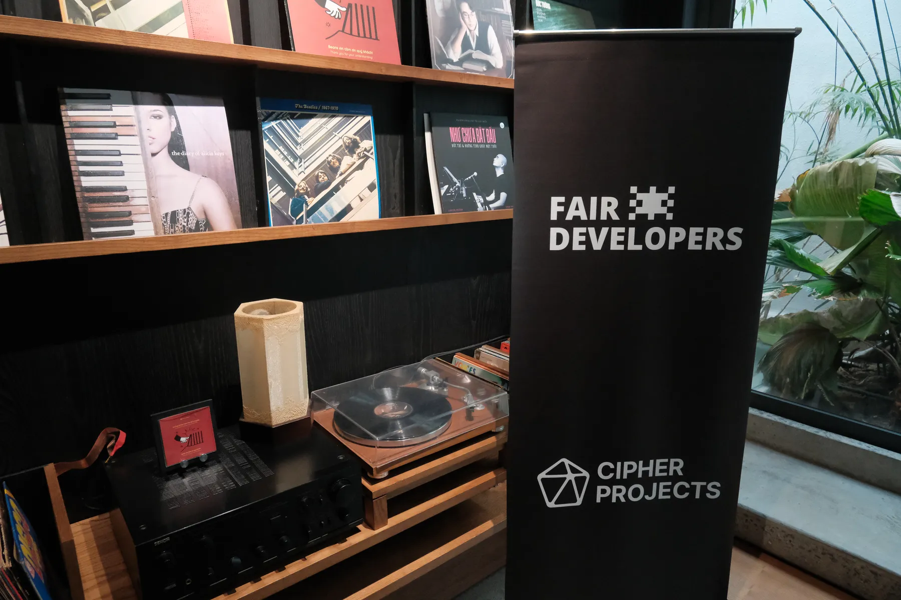 The sponsor table with Cipher Projects branding